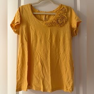 Merona Large Yellow Short Sleeve Top